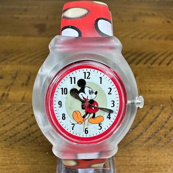 Vintage Red Mickey Mouse Disney Sports Watch for Women New Battery main image 13
